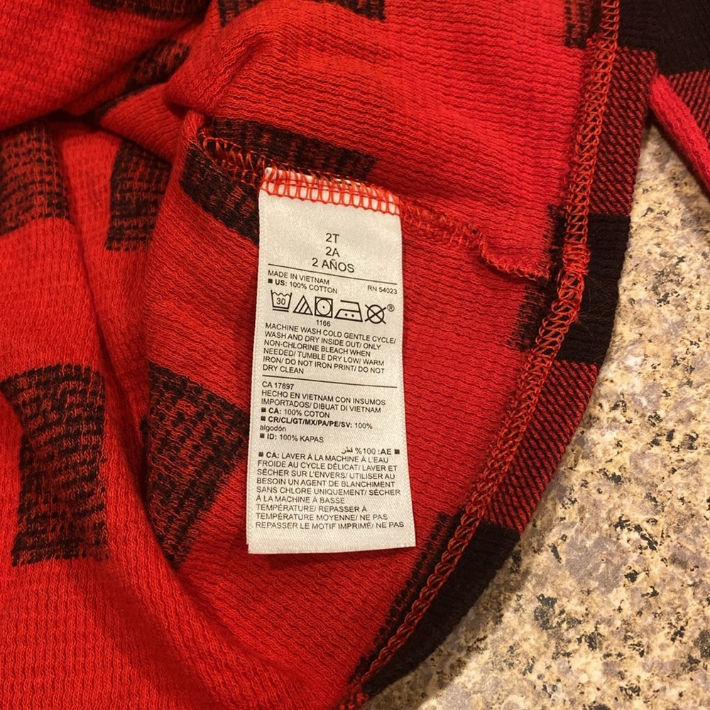Old Navy Red & Black Checkered Plaid Christmas Holiday Dress 2T - Picture 9 of 14
